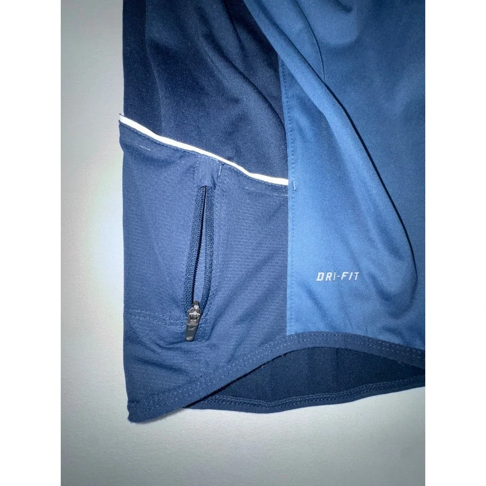 Nike Element Running Jacket Mens Large Blue Dri-FIT Full Zip Reflective Athletic
